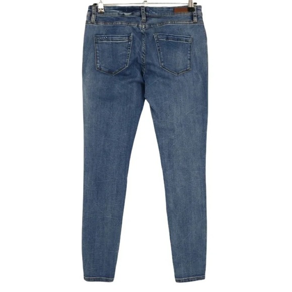 BLANKNYC Ankle Skinny Jeans Spray On Mid Rise Medium Wash Denim - Picture 3 of 7
